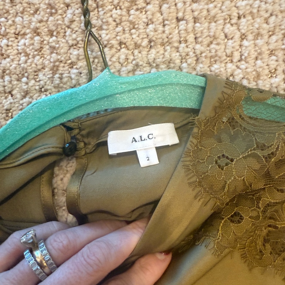 A.L.C. Gracie satin and lace top and skirt set - Picture 8 of 8